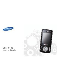 Samsung SGH F 400 manual. Smartphone Instructions.